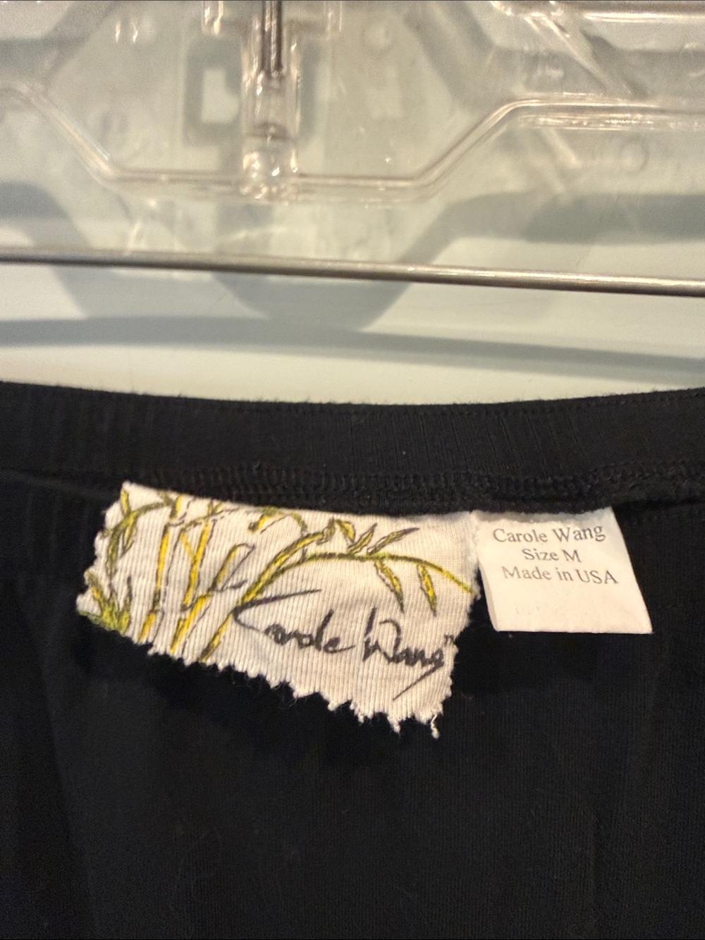 Black Asymmetrical Skirt with Rosette Detail - Picture 2 of 6